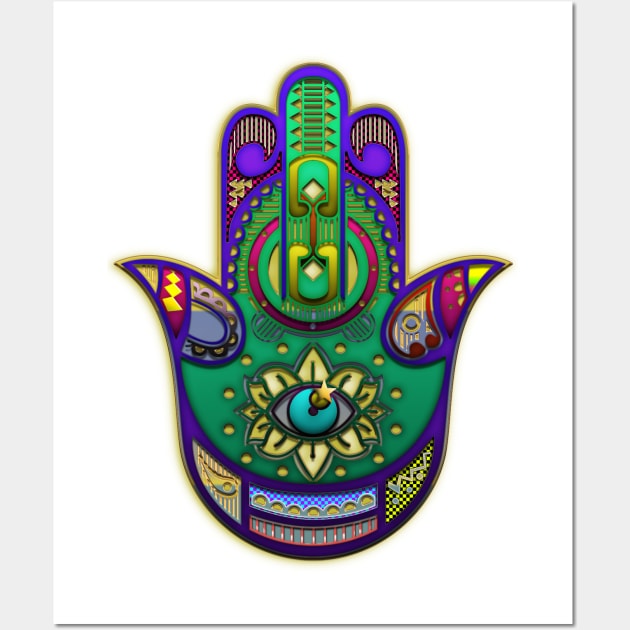 Hamsa 3D Wall Art by LanaBanana